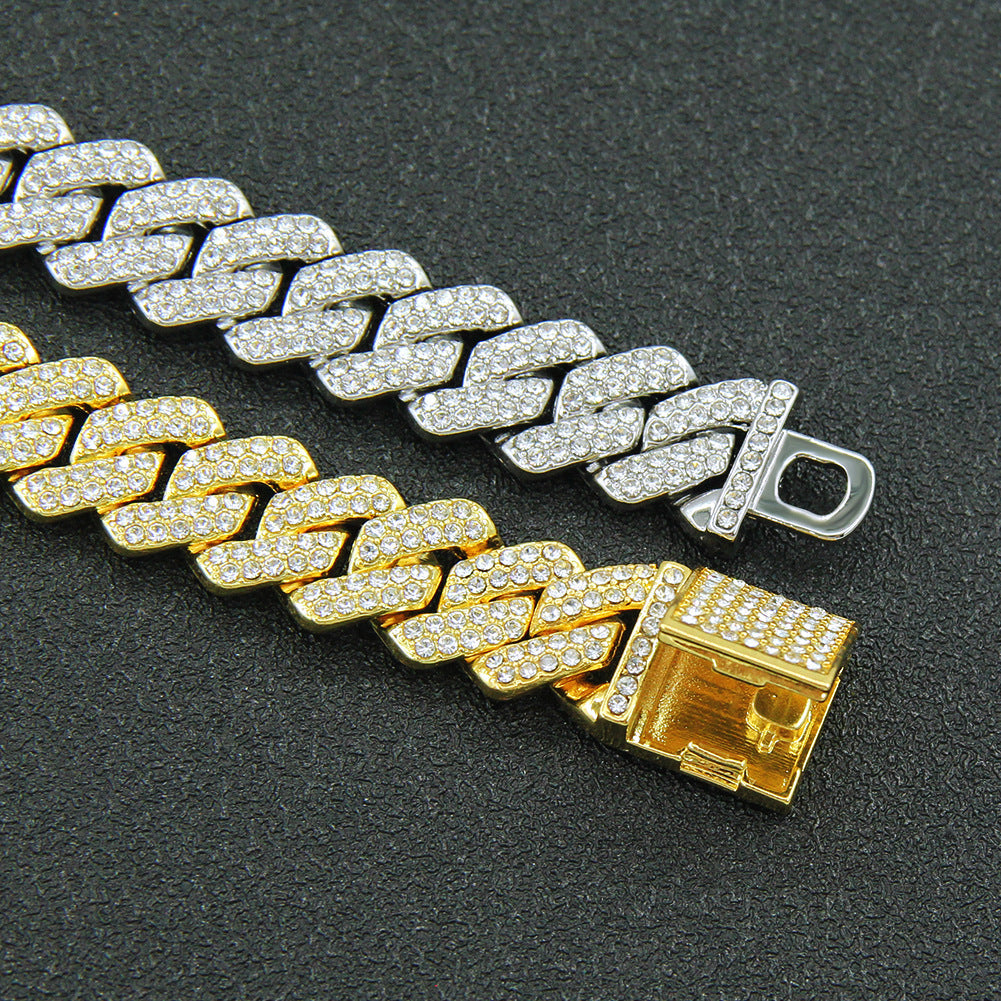 Diamond  Simulant Cuban Link Chain/ Bracelet