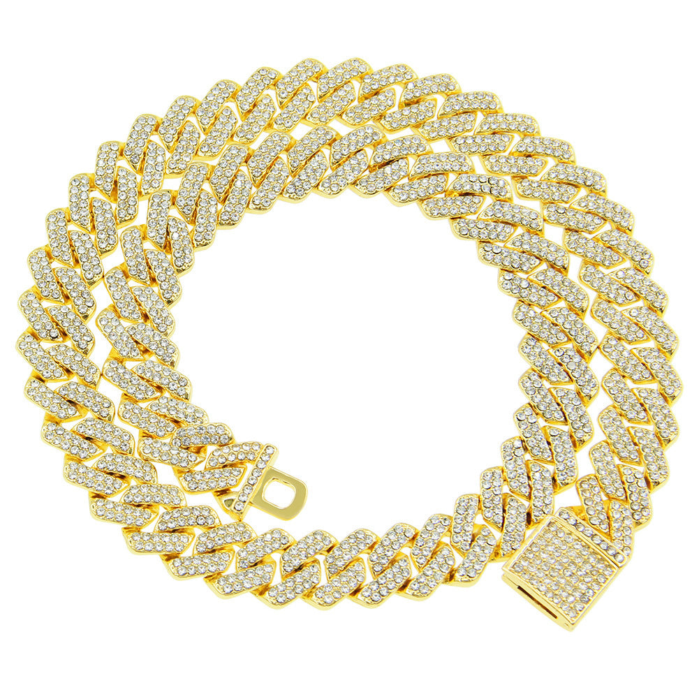 Diamond  Simulant Cuban Link Chain/ Bracelet