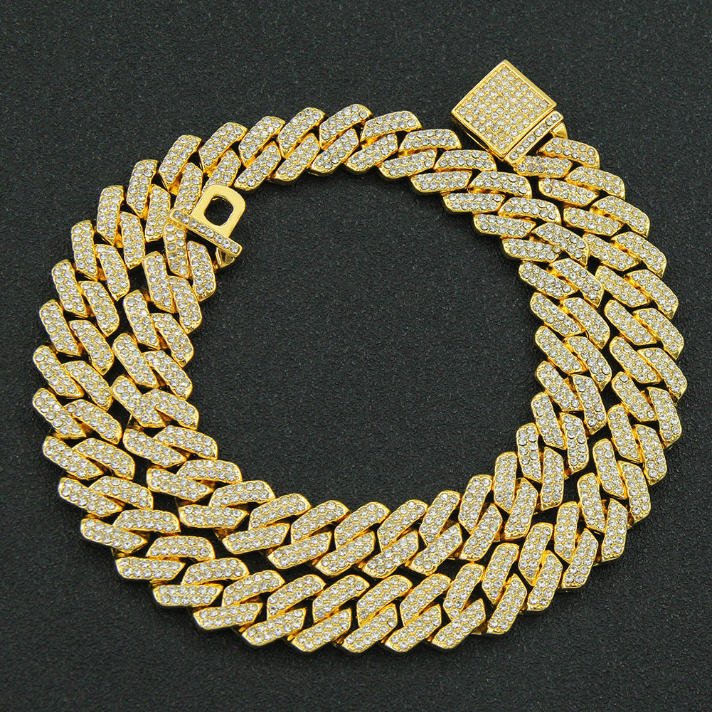 Diamond  Simulant Cuban Link Chain/ Bracelet